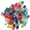 50 6mm Transparent Round Glass Bead Mix